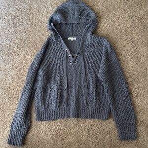 Design History Charcoal Hooded Sweater